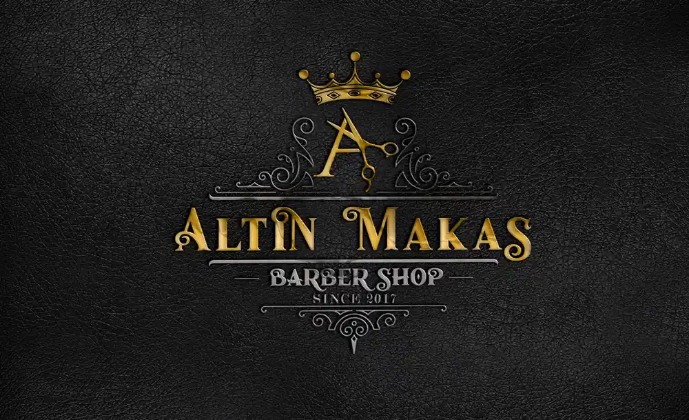 Altın Makas Barber Shop - Lüks Salon Amblem & Kimlik | Sönmez Tasarım
