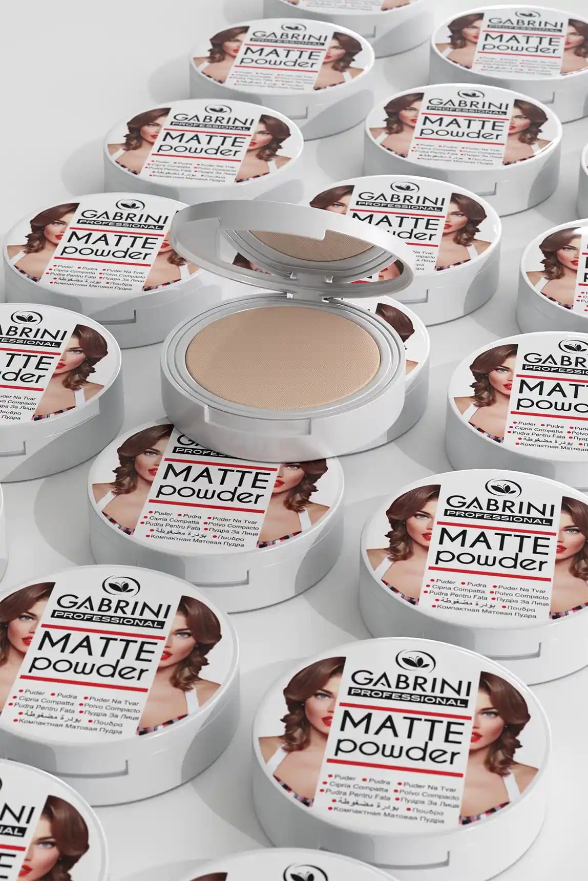 Gabrini Matte Kompakt Pudra + Ham Render - 3D Ürün Modelleme & 5K Render • 5 Sahne (Ham Render Görüntüsü Dahil) - Sahne 4 | Sönmez Tasarım
